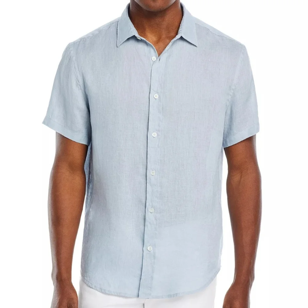 Bloomingdale's Men's Store 100% Short Sleeve Linen Shirt. Size XL. NWT $88 - Picture 1 of 10